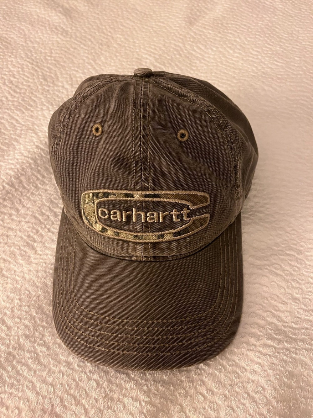Carhartt Olive Brown Canvas Logo Cap